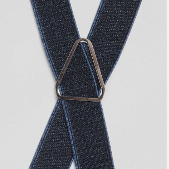 Topman Skinny Textured Suspenders - Blue, New, Formal Wear‎ Accessory Topshop - Picture 2 of 2